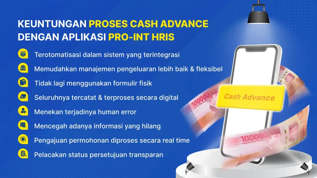 proses cash advance dengan hris