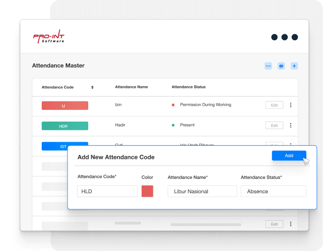 Attendance Master_Shift Management 01 - Pro-Int Software - Pro-Int Software