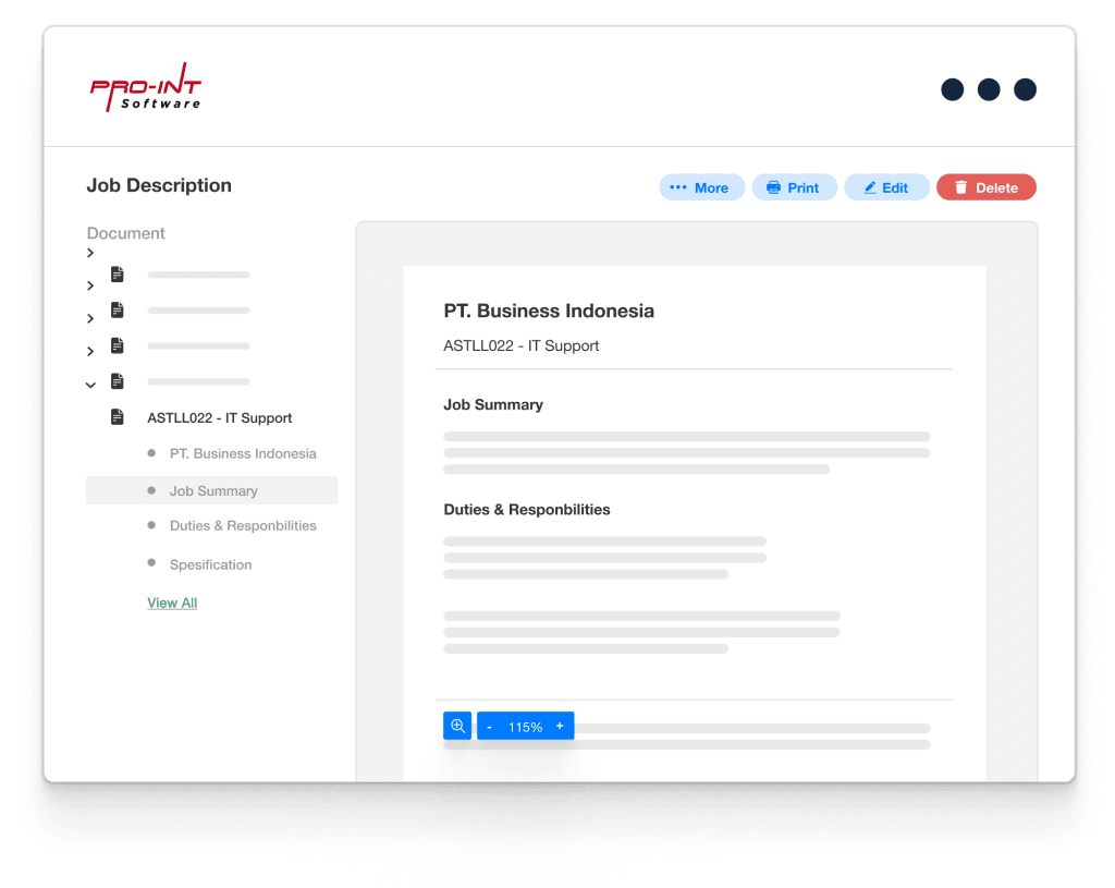 job desc_Org & JD 01 - Pro-Int Software - Pro-Int Software