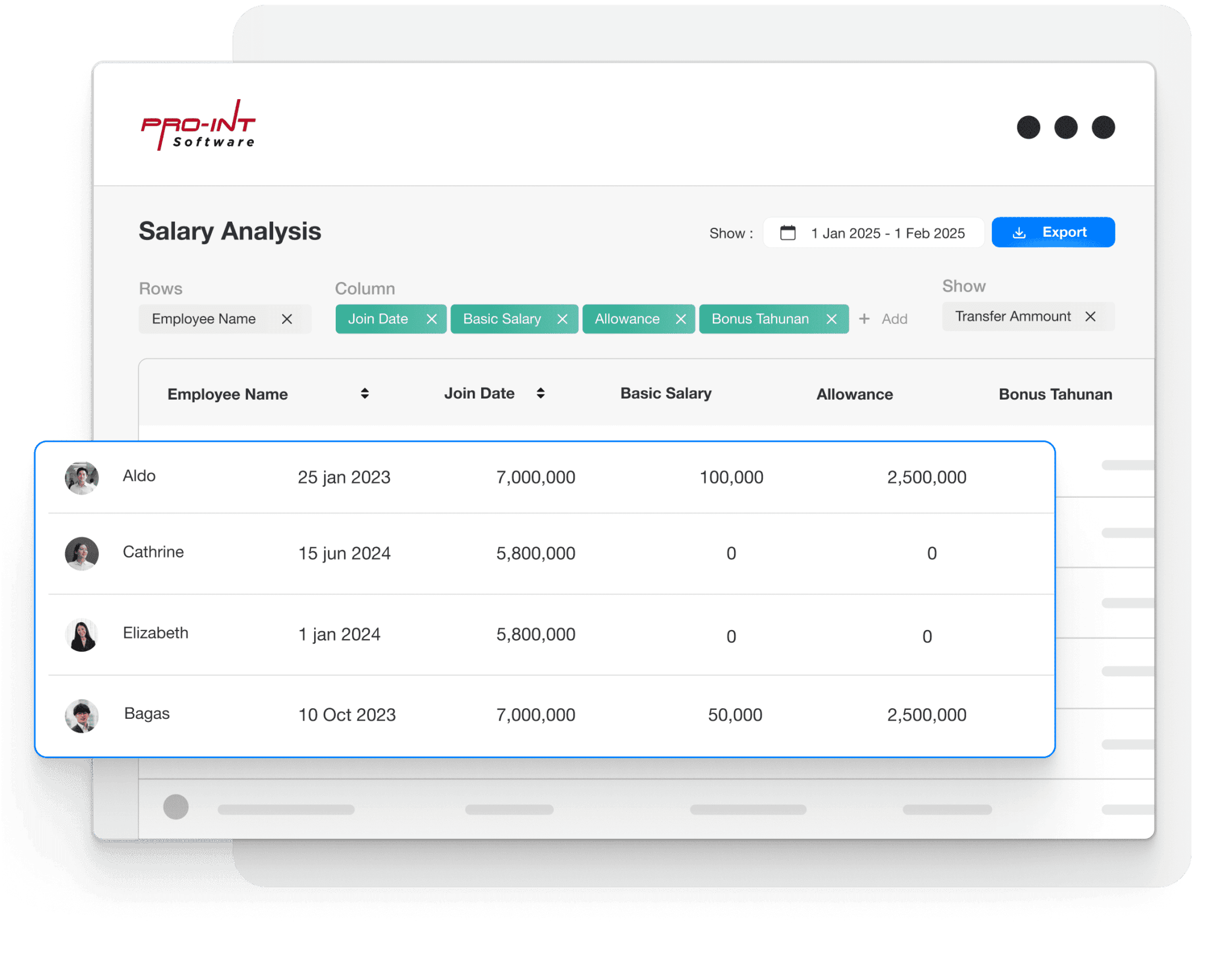 User Defined Salary Report - Pro-Int Software